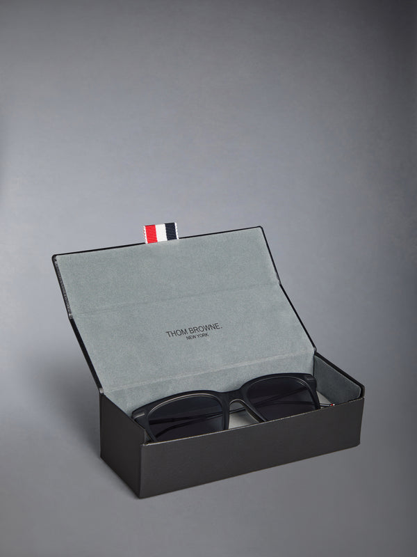 ACETATE AND TITANIUM RECTANGULAR SUNGLASSES - image 8