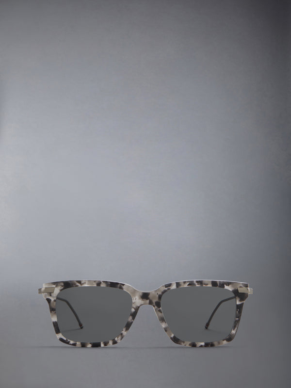 ACETATE AND TITANIUM RECTANGULAR SUNGLASSES - featured image