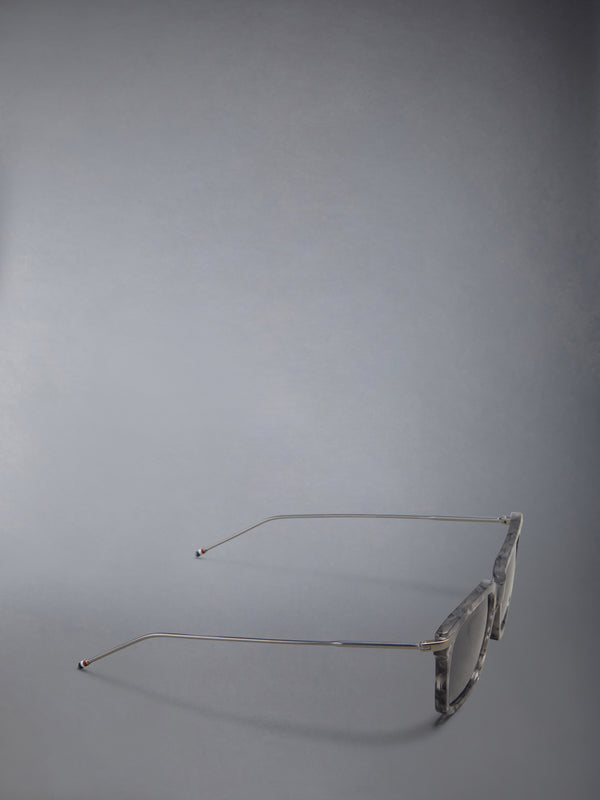 ACETATE AND TITANIUM RECTANGULAR SUNGLASSES - image 2