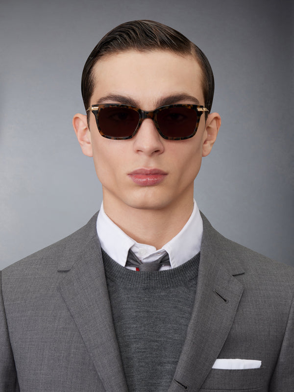 ACETATE AND TITANIUM RECTANGULAR SUNGLASSES - featured image