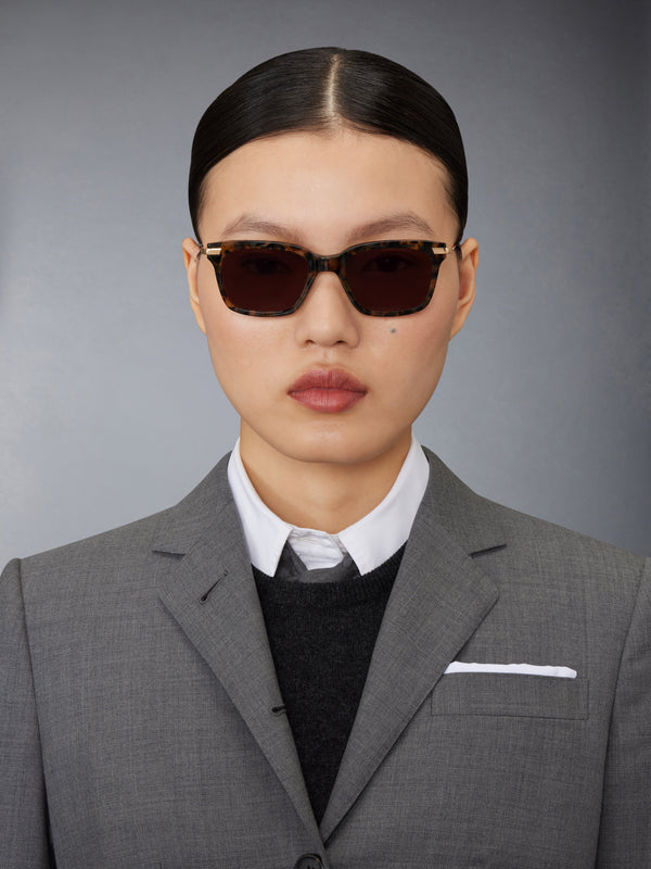 ACETATE AND TITANIUM RECTANGULAR SUNGLASSES - image 2