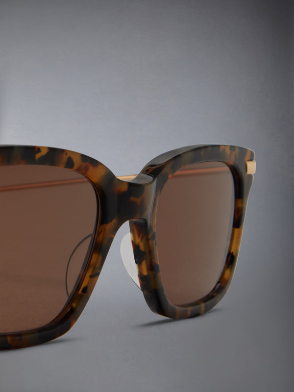 ACETATE AND TITANIUM RECTANGULAR SUNGLASSES - image 5