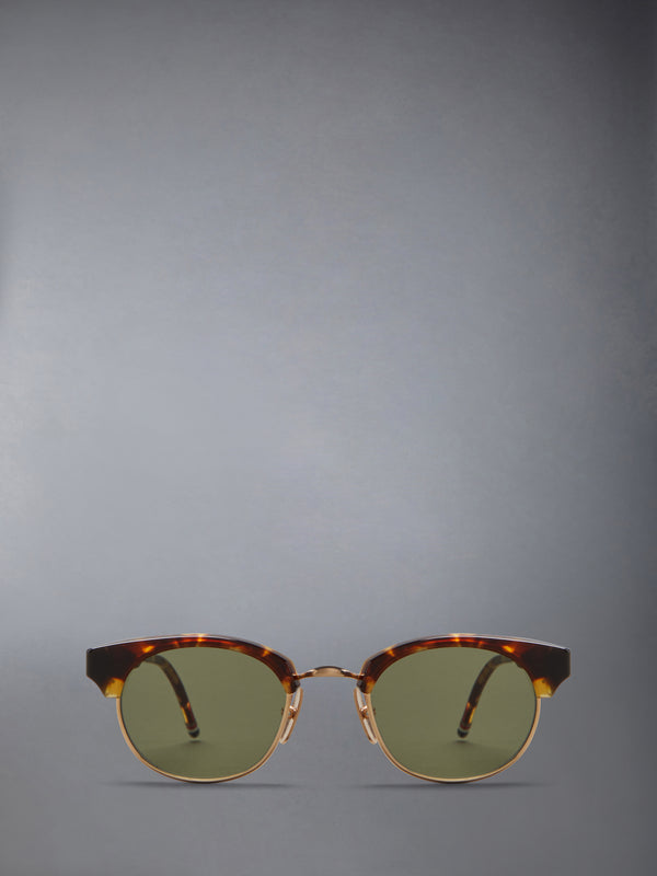 ACETATE AND TITANIUM OVAL SUNGLASSES - featured image