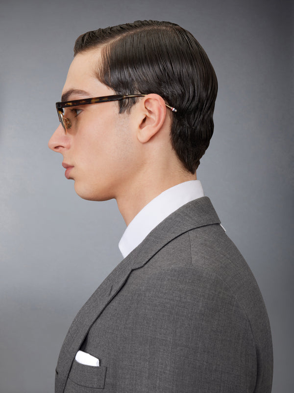 ACETATE AND TITANIUM OVAL SUNGLASSES - image 5