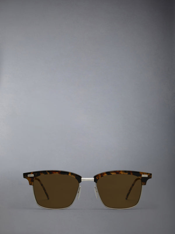 ACETATE AND TITANIUM RECTANGULAR SUNGLASSES - featured image