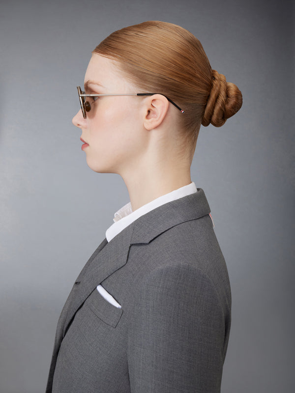 ACETATE AND TITANIUM RECTANGULAR AVIATOR SUNGLASSES - image 3