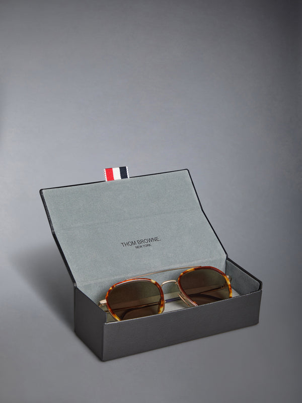 ACETATE AND TITANIUM AVIATOR SUNGLASSES - image 8
