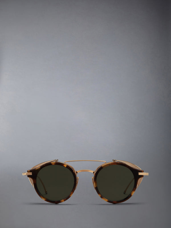 ACETATE AND TITANIUM ROUND SUNGLASSES - featured image