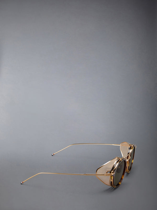 ACETATE AND TITANIUM ROUND SUNGLASSES - image 6