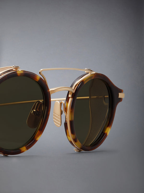 ACETATE AND TITANIUM ROUND SUNGLASSES - image 7