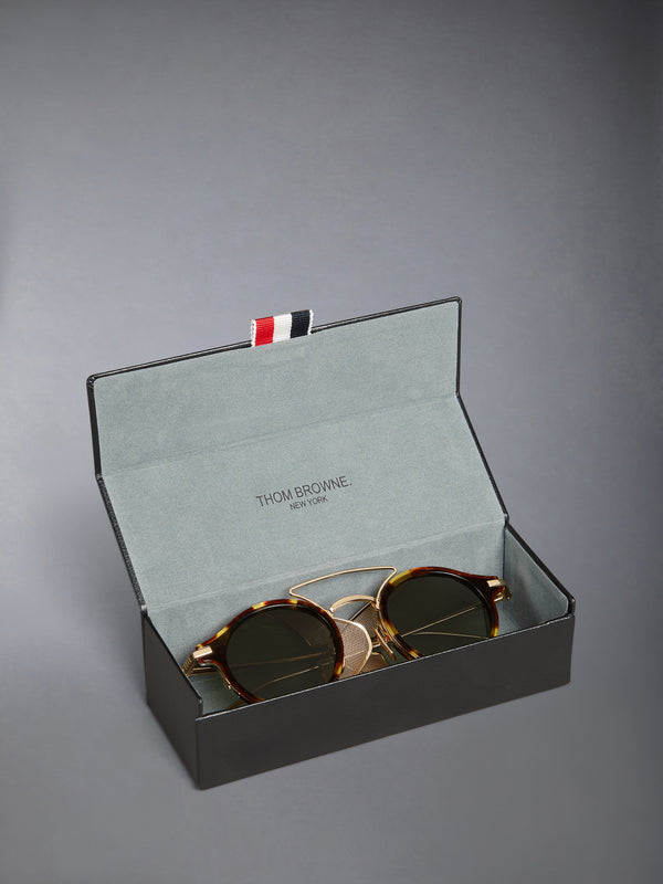 ACETATE AND TITANIUM ROUND SUNGLASSES - image 8