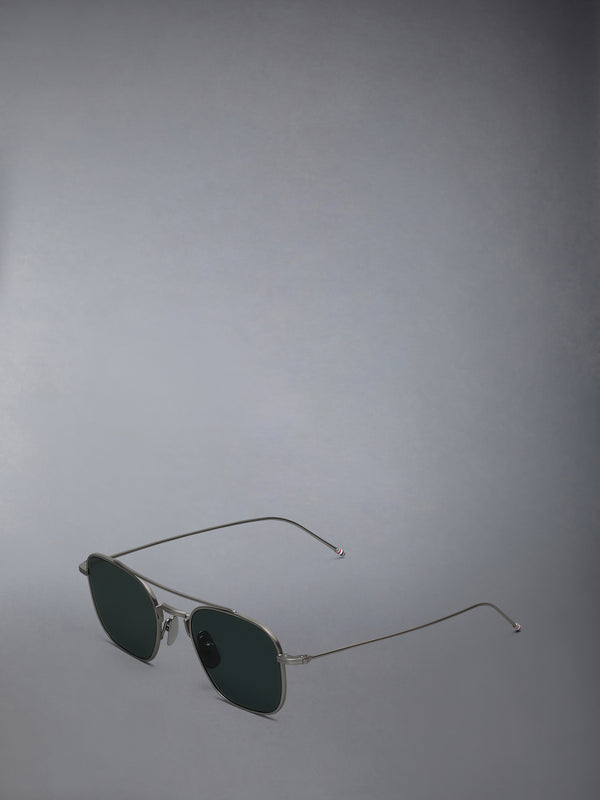 TITANIUM SQUARED AVIATOR SUNGLASSES - image 2
