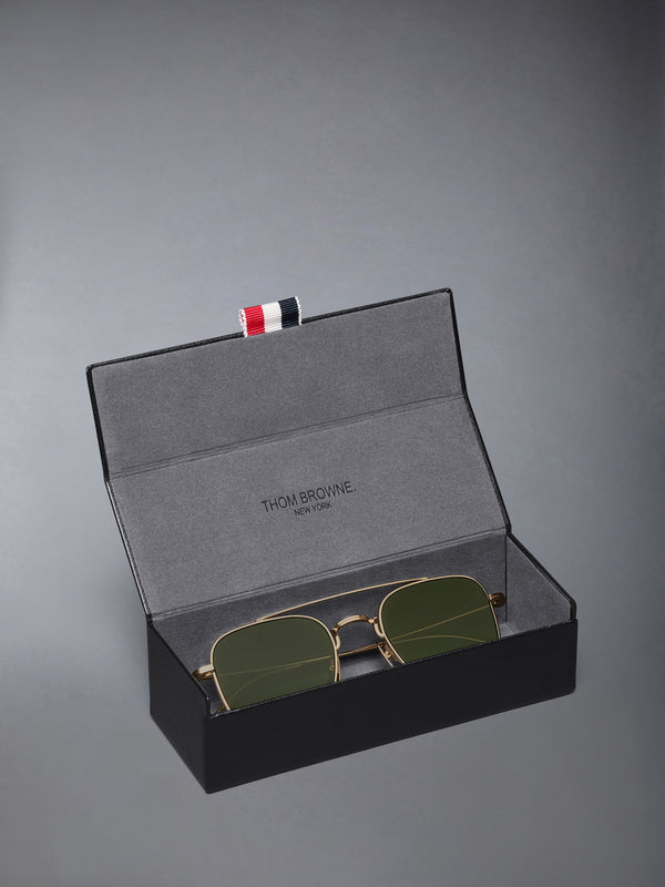 TITANIUM SQUARED AVIATOR SUNGLASSES - image 4