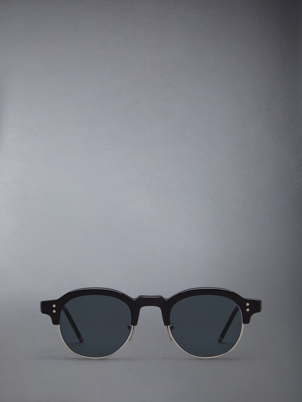 ACETATE AND TITANIUM OVAL SUNGLASSES - featured image