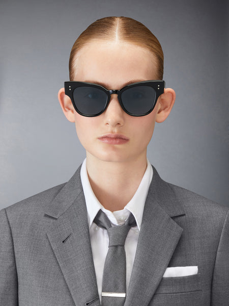 ACETATE CATEYE SUNGLASSES BLACK