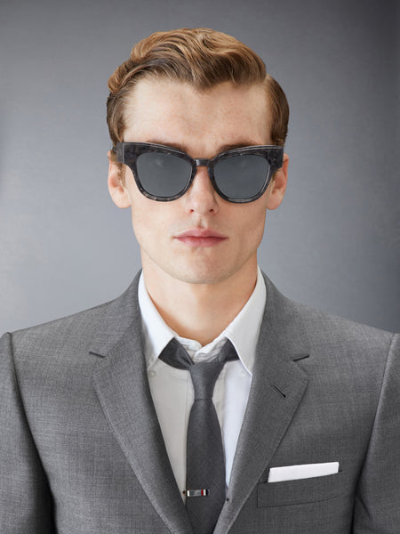 TORTOISE ACETATE CATEYE SUNGLASSES DARK GREY