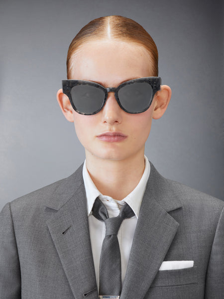 TORTOISE ACETATE CATEYE SUNGLASSES DARK GREY