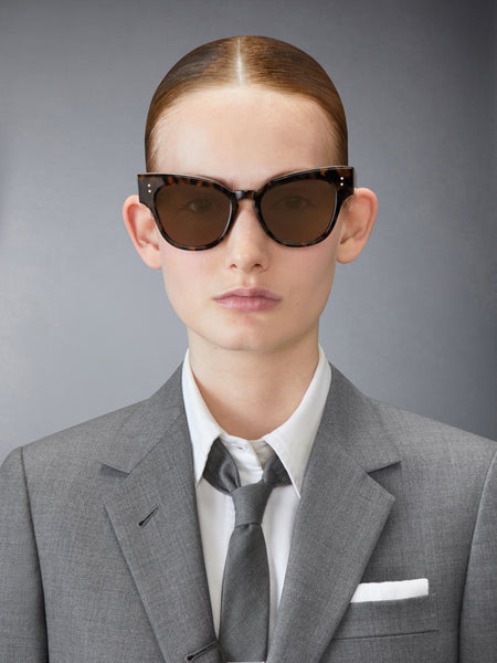 TOKYO TORTOISE ACETATE CATEYE SUNGLASSES DARK BROWN