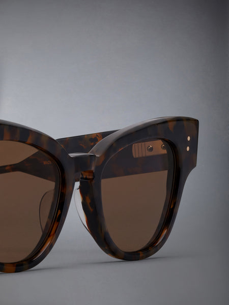 TOKYO TORTOISE ACETATE CATEYE SUNGLASSES DARK BROWN