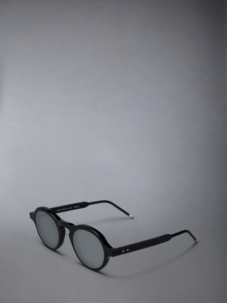 ACETATE ROUND SUNGLASSES BLACK