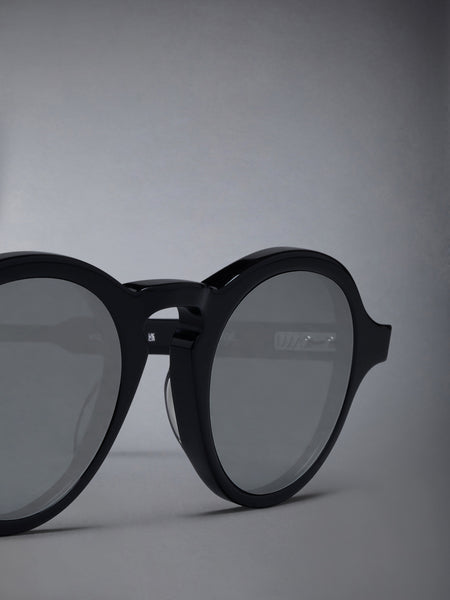 ACETATE ROUND SUNGLASSES BLACK