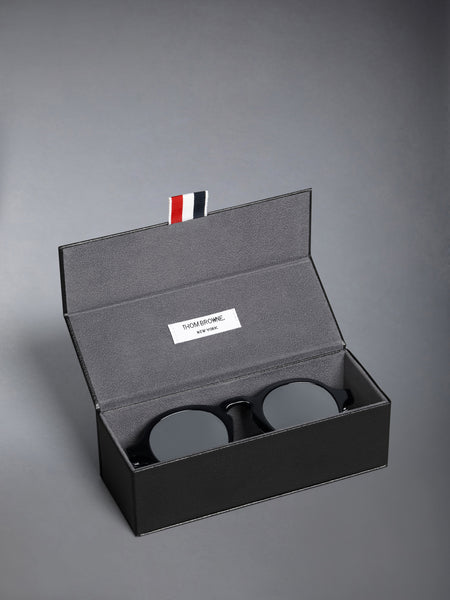 ACETATE ROUND SUNGLASSES BLACK