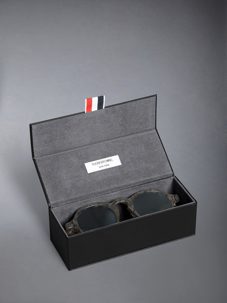 ACETATE ROUND SUNGLASSES DARK GREY