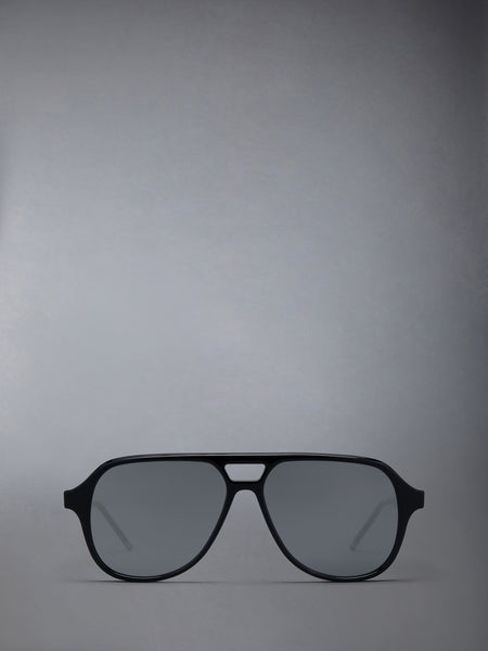 ACETATE AVIATOR SUNGLASSES BLACK