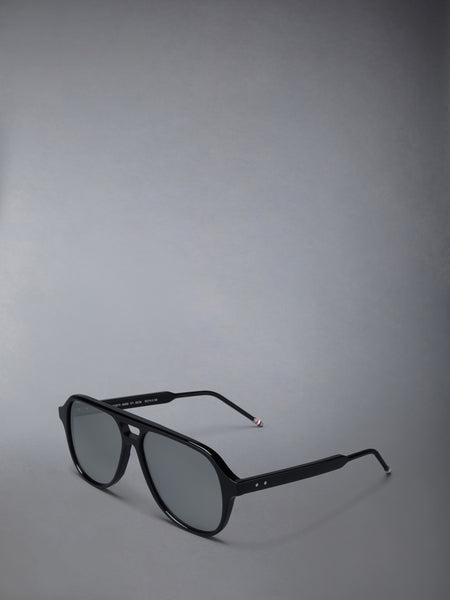 ACETATE AVIATOR SUNGLASSES BLACK