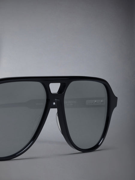 ACETATE AVIATOR SUNGLASSES BLACK