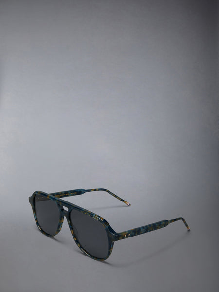 ACETATE AVIATOR SUNGLASSES NAVY MELANGE