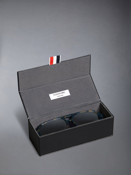 ACETATE AVIATOR SUNGLASSES NAVY MELANGE