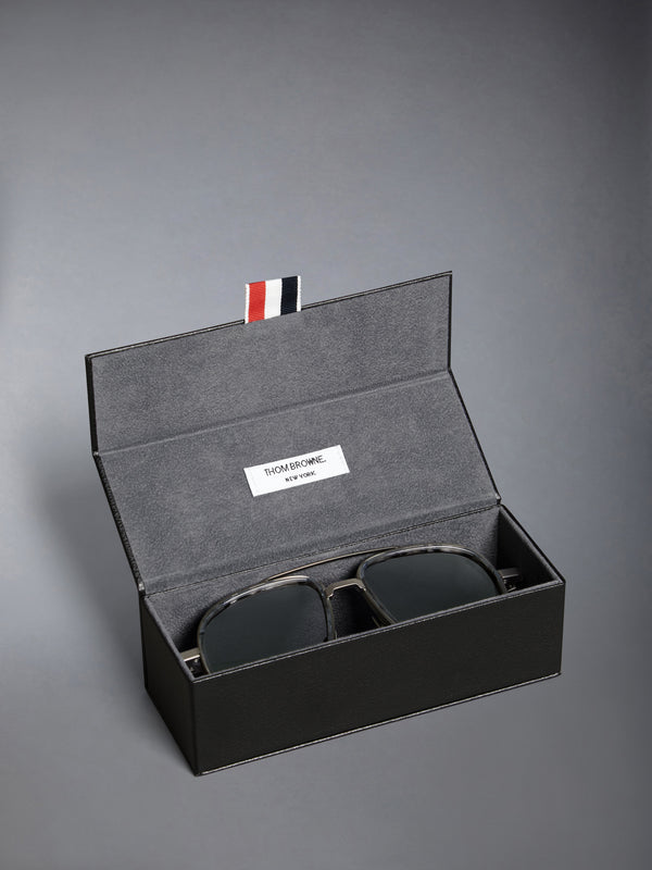 ACETATE AND TITANIUM AVIATOR SUNGLASSES - image 4