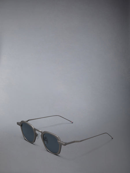 TITANIUM SQUARE SUNGLASSES MED GREY