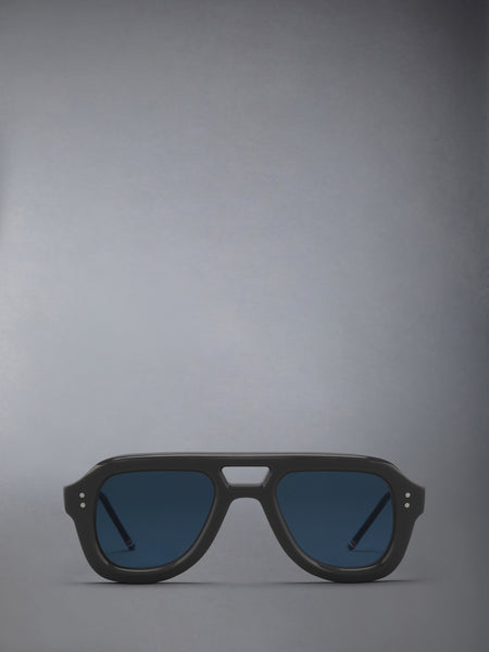 ACETATE AVIATOR SUNGLASSES DARK GREY