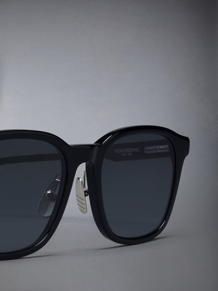 ACETATE RECTANGULAR SUNGLASSES BLACK