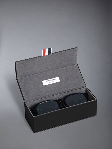 ACETATE RECTANGULAR SUNGLASSES BLACK
