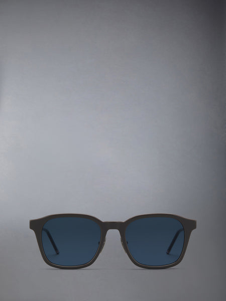ACETATE RECTANGULAR SUNGLASSES DARK GREY