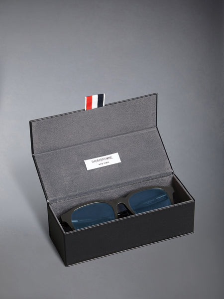 ACETATE RECTANGULAR SUNGLASSES DARK GREY