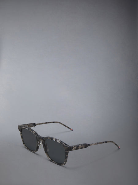 ACETATE RECTANGULAR SUNGLASSES DARK GREY