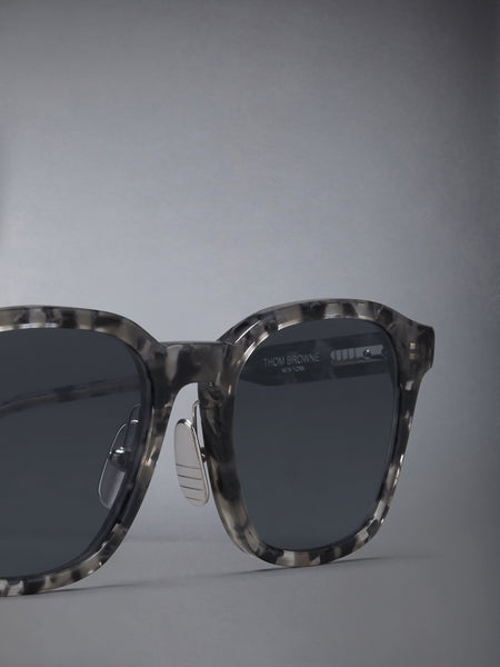 ACETATE RECTANGULAR SUNGLASSES DARK GREY