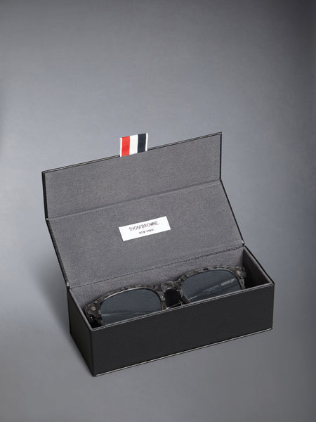 ACETATE RECTANGULAR SUNGLASSES DARK GREY