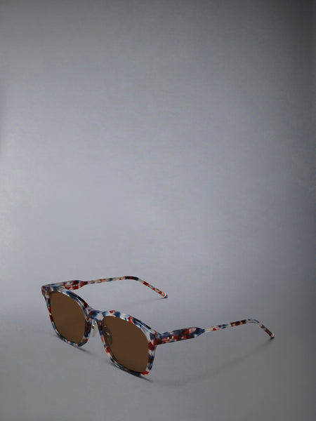ACETATE RECTANGULAR SUNGLASSES RWBWHT