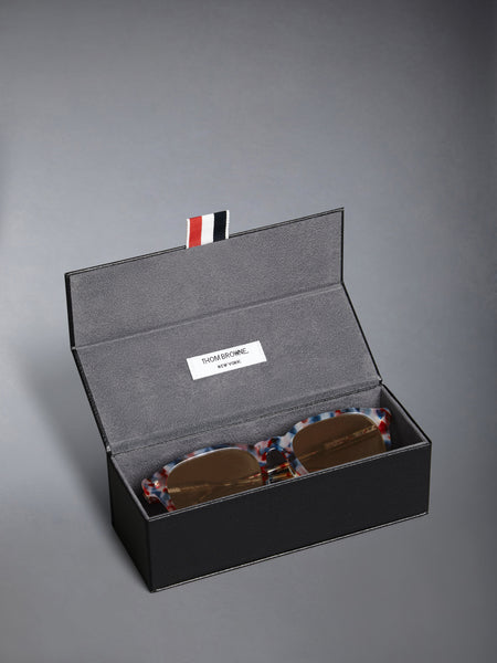 ACETATE RECTANGULAR SUNGLASSES RWBWHT