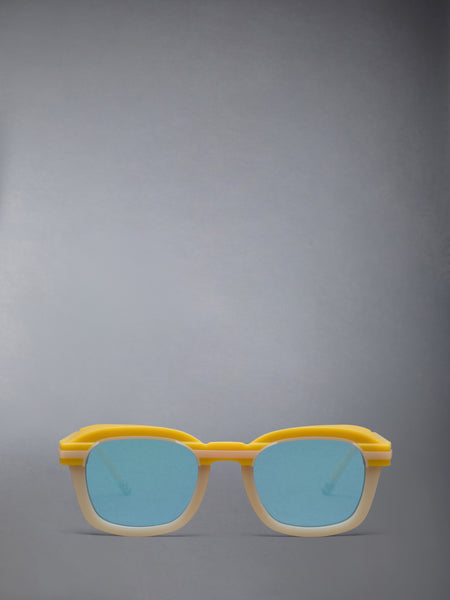 INJECTION RECTANGULAR SUNGLASSES PASTEL YELLOW