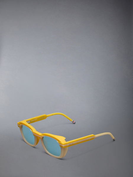 INJECTION RECTANGULAR SUNGLASSES PASTEL YELLOW