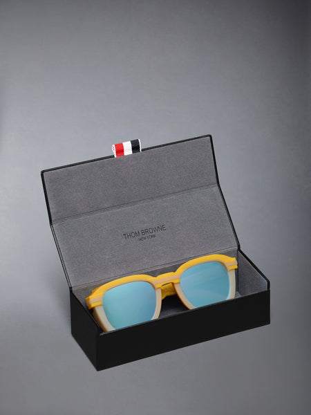 INJECTION RECTANGULAR SUNGLASSES PASTEL YELLOW