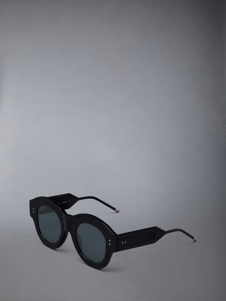 ACETATE ROUND SUNGLASSES BLACK