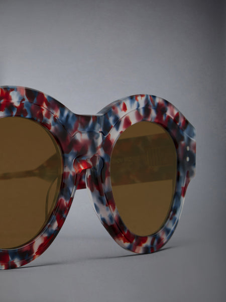 ACETATE ROUND SUNGLASSES RWBWHT