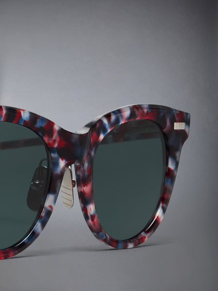 ACETATE CATEYE SUNGLASSES RWBWHT